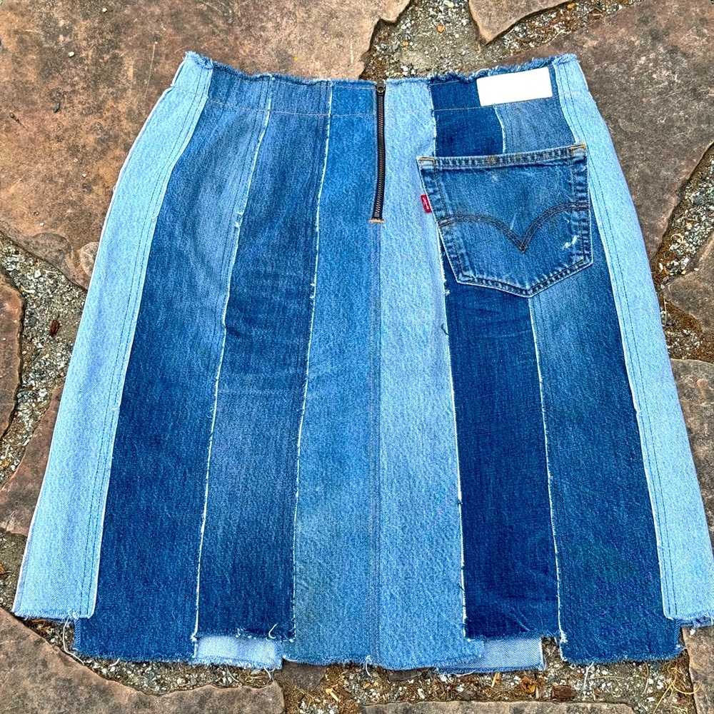 Redone denim skirt size 39/10 - Picture 2 of 7